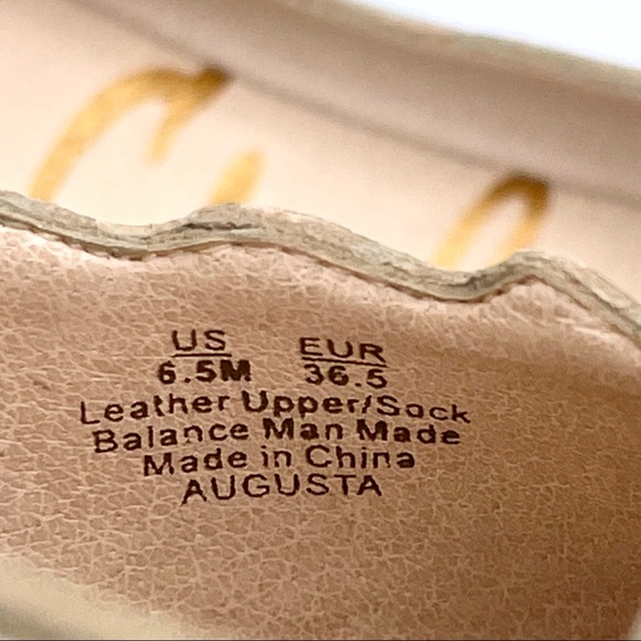 SAM EDELMAN | ‘Augusta’ Gold Scalloped Edge Ballet Flats | Size 6.5 - Picture 10 of 11